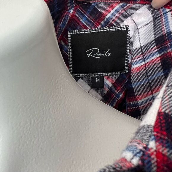 Rails Rayon Plaid Flannel Button Down - Picture 6 of 7